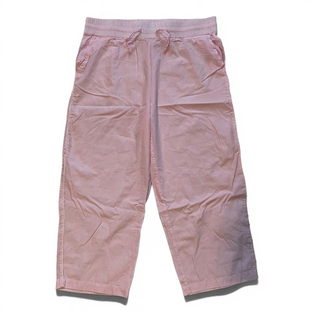 Lenora Pink Cotton Drawstring Lounge Pants Relaxed‎ Casual Women M